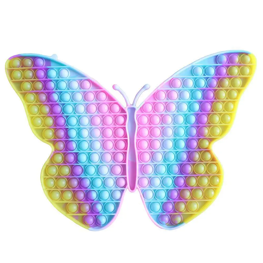 Silicone Stress Reliever Push Pop Fidget Toy, Squeeze Sensory Toy for Kids and Adults