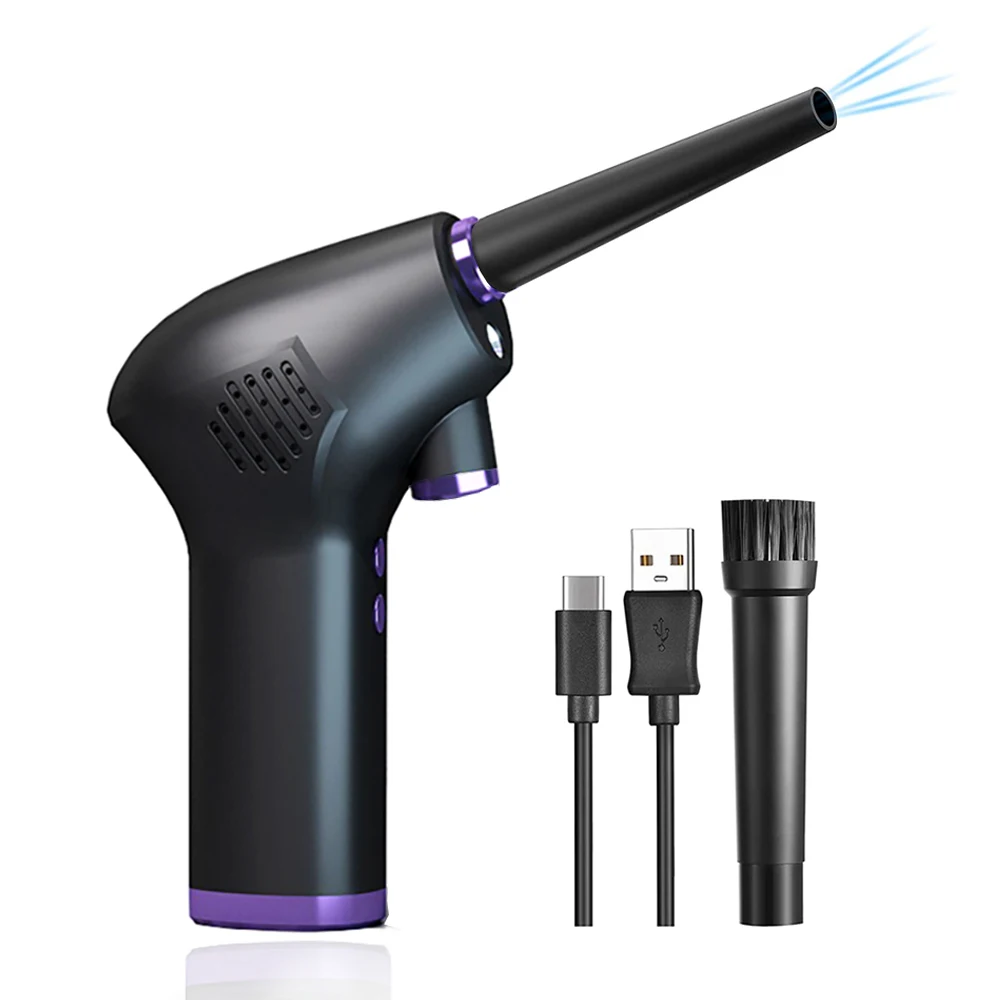 45000 RPM Electric Air Can 15000mAh Cordless Compressed Air Blower Duster Gun Rechargeable for Car Computer Keyboard Cleaning