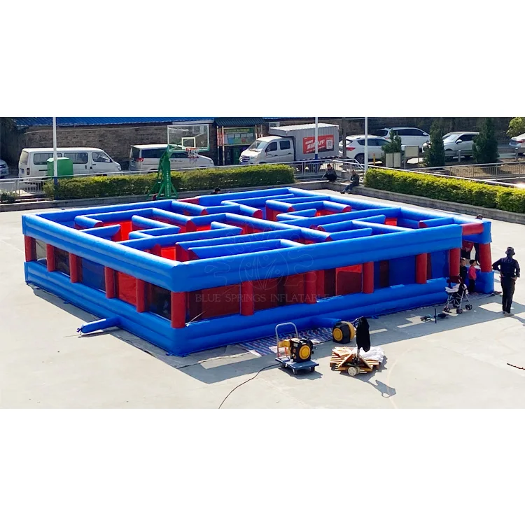 Inflatable Sport Games, 10*10 m PVC inflatable haunted house maze