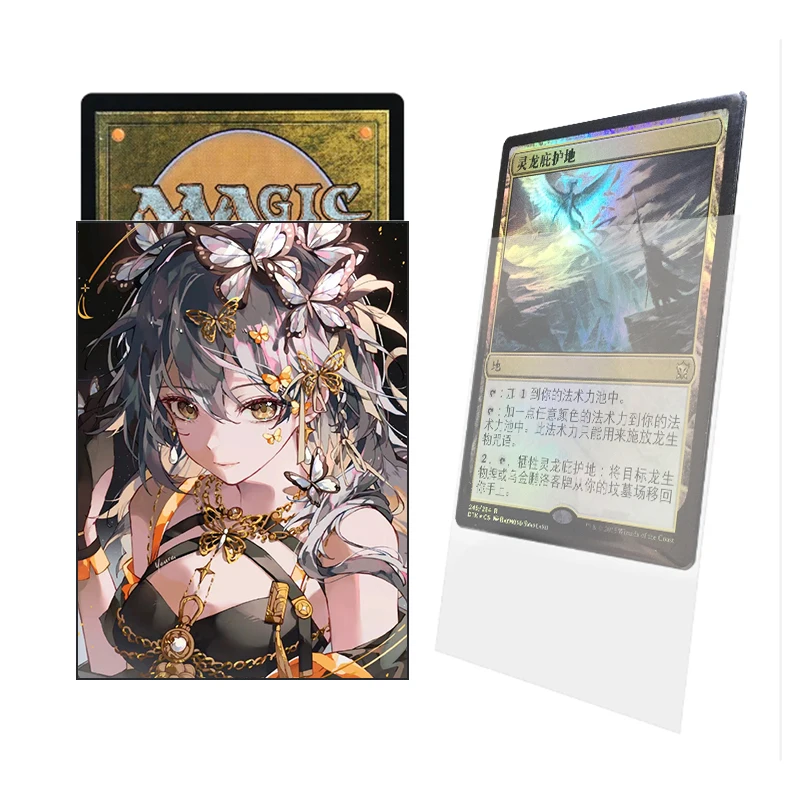 10 упаковок из 50 пользовательских голографических принтованных принтами принтованных карт MTG стандартного размера рукава для Карт Yugioh