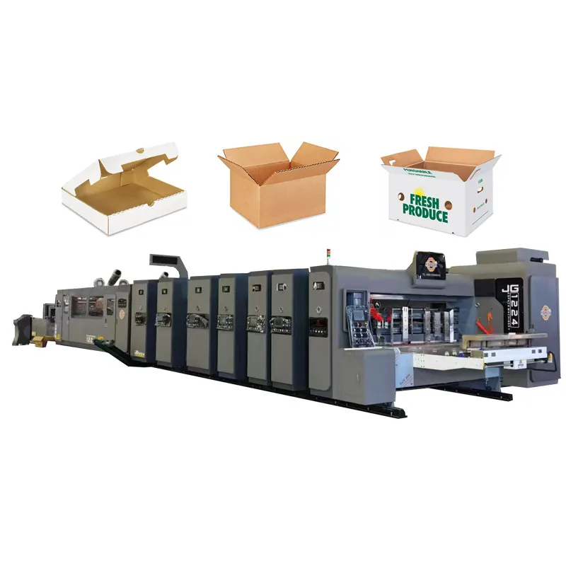 Automatic Flexo Printing Carton Machine Corrugated Carton Box Maker Printer Slotter Die Cutter Folder Gluer Machine Inline