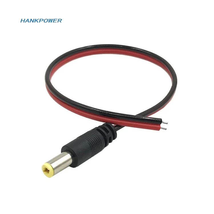 DC Power Cable DC 5.5*2.1mm Male Plug To Open Cord For Monitoring Camera TV With Red and Black Cable