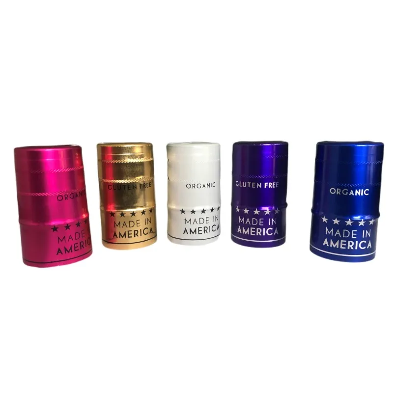 Factory Supply New Type Colorful Aluminum Foil Capsule Sealing Cap Pvc Wine Bottle Shrink Caps