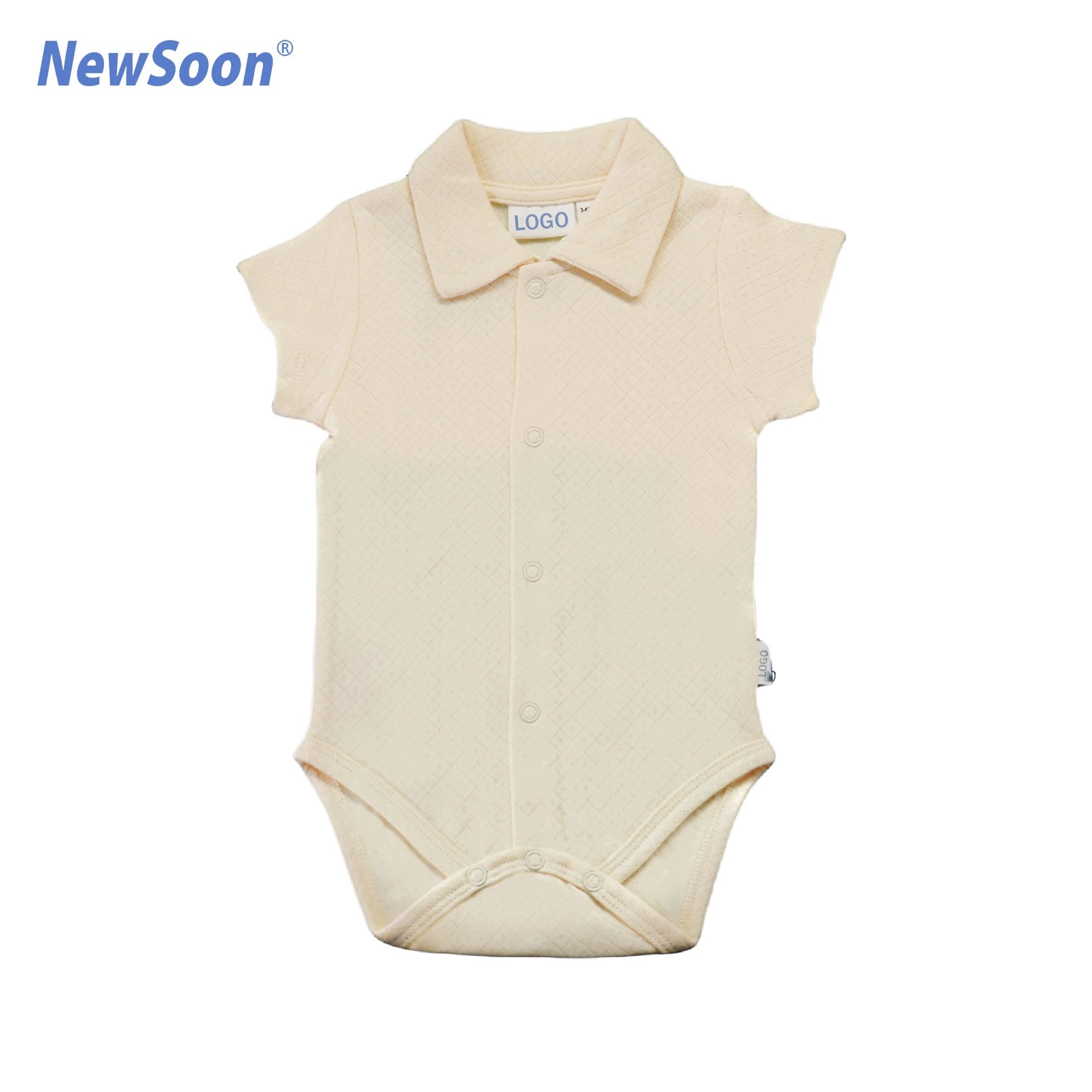 Jersey Cotton Babies Clothes New Born Unisex Baby Bodysuit Knitted Style Snap Button Closure for Summer Newborn Baby Clothes