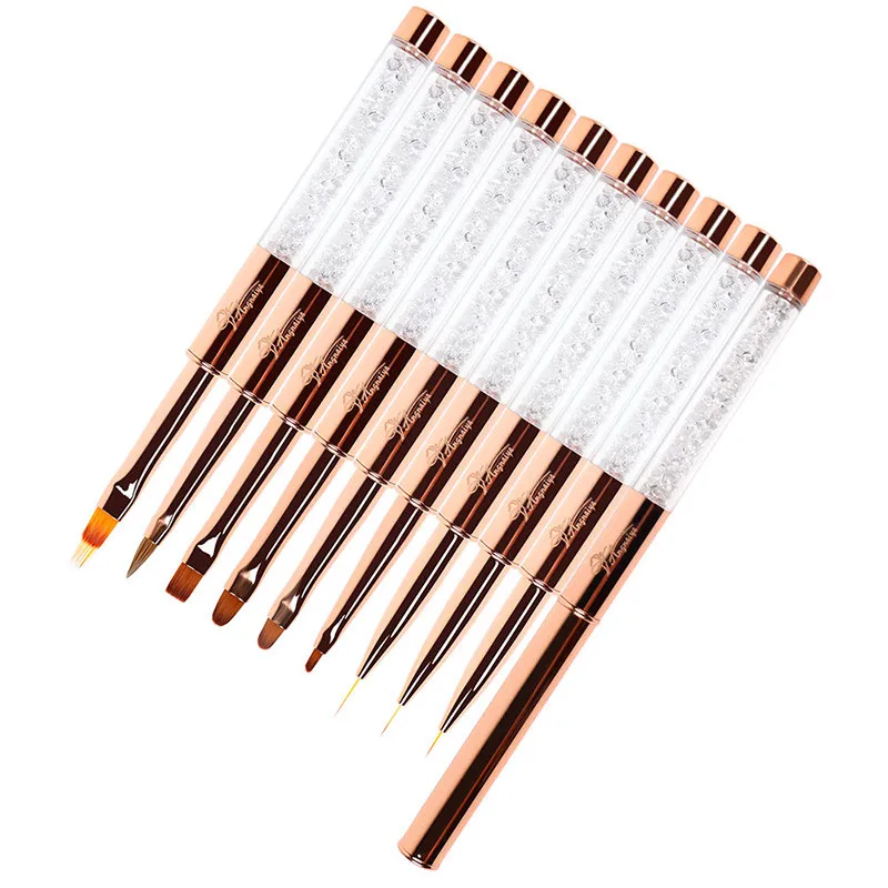 New Design Kolinsky Acrylic Nail Brush Art With Different Sizes Acrylic Nail Brushes