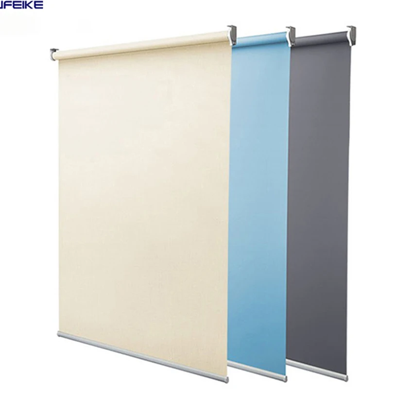 Customizable Electric Roller Blinds Smart Automatic Windows Blackout Curtains for Living Room Office Made of Durable Polyester