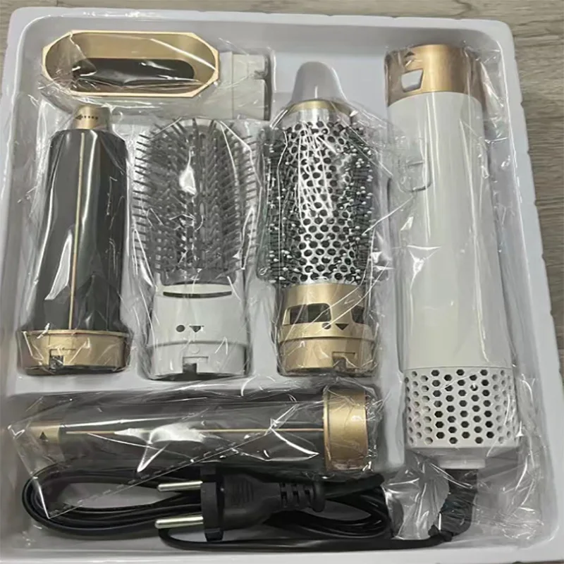 High-Speed Negative Ionic Blow Dryer 5 in 1 Professional Hot Air Styler for Fast Drying Curling Volumizing Straightening