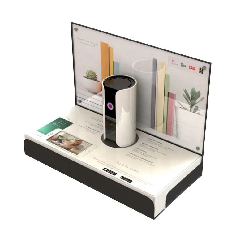 Gold Supplier Customized Elegant Acrylic Counter Speaker Display Loudspeaker Stand