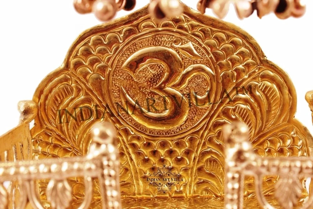 Antique Religious Copper Om Design Singhasan At Wholesale Price Bulk Sale High Quality Manufacturing From India