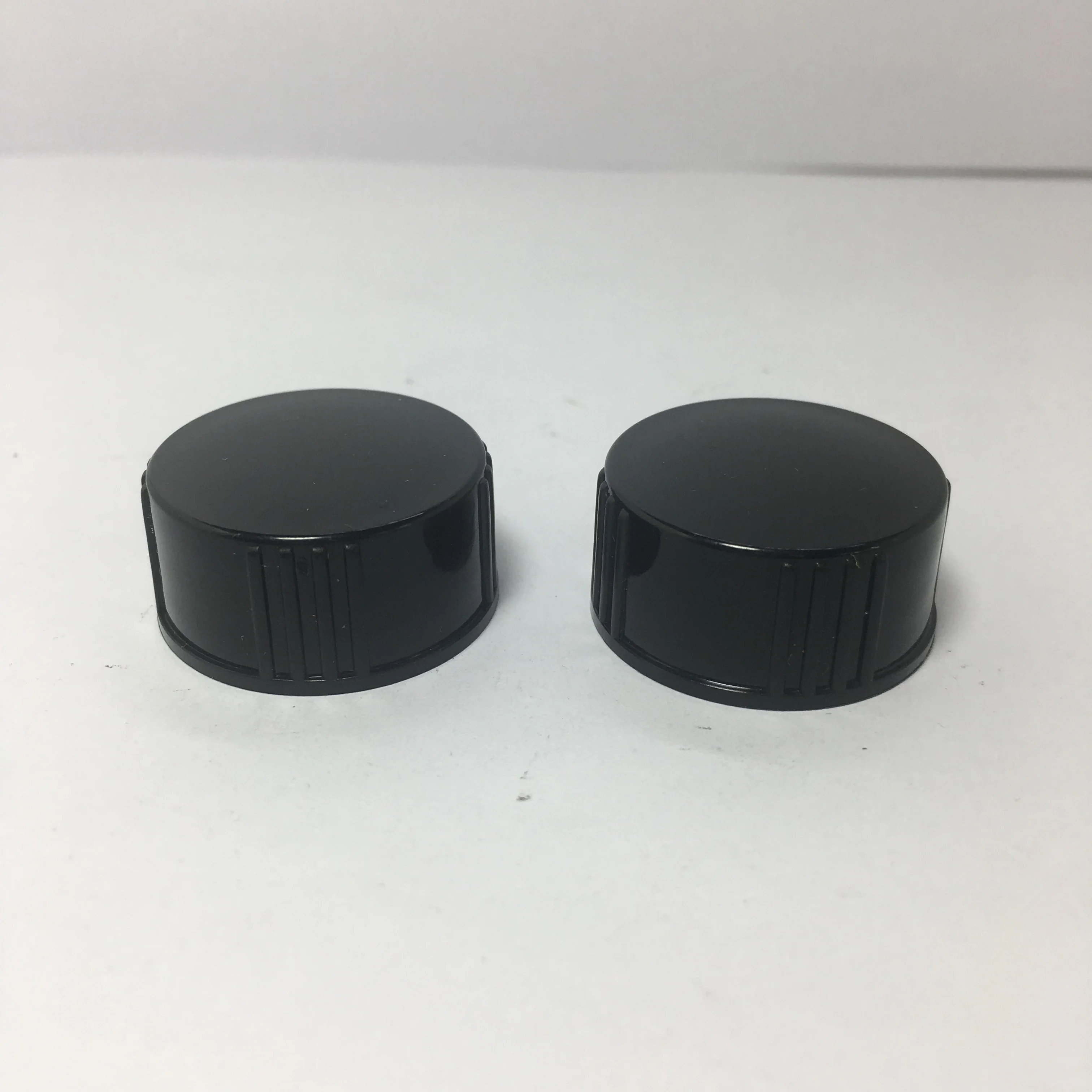 22mm Black plastic PP Cap/Black Polycone Caps for 4oz boston glass bottle