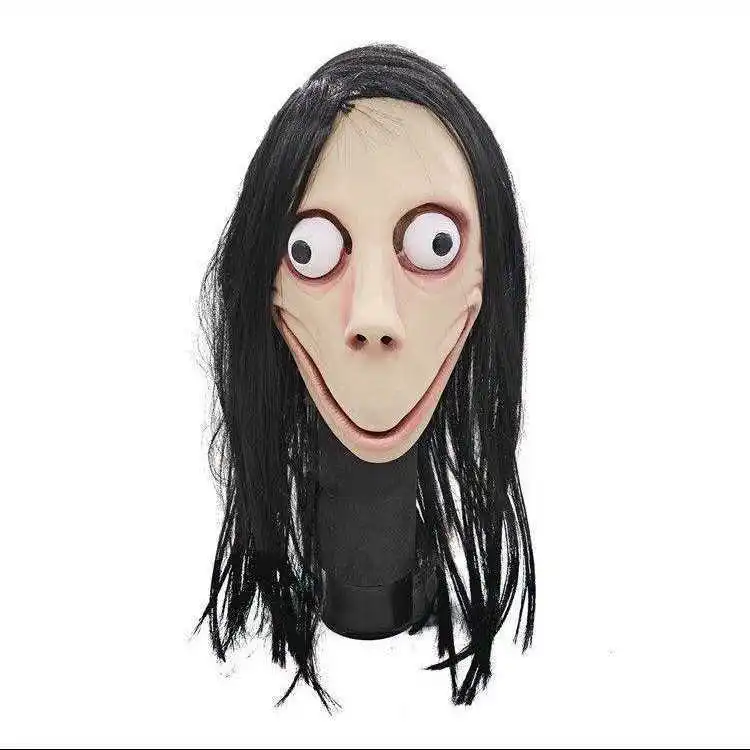 Hot Sale Halloween MOMO Mask Scary Latex Female Masks for Cosplay Costume Props Decoration