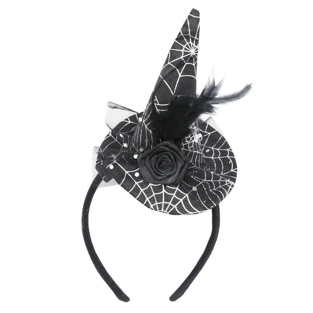 Pierrot Mini Cone Clown Hat Mime Headband Circus Party Fancy Dress Costume Accessory