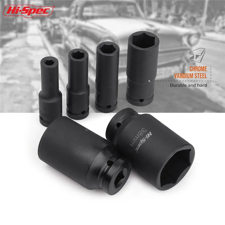 Промышленный Профессиональный Автомобильный Ручной инструмент, набор тяжелых черных больших ударных гнезд 1/2