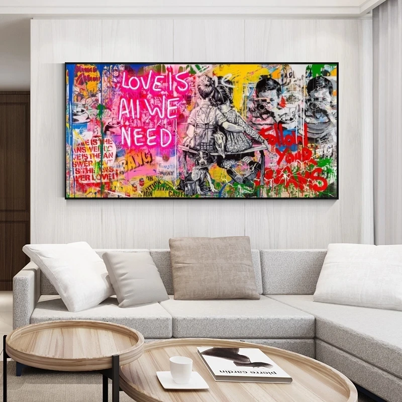 Etsy dropshipping Hot Selling Home Decor Painting 100% graffiti art oil painting portrait