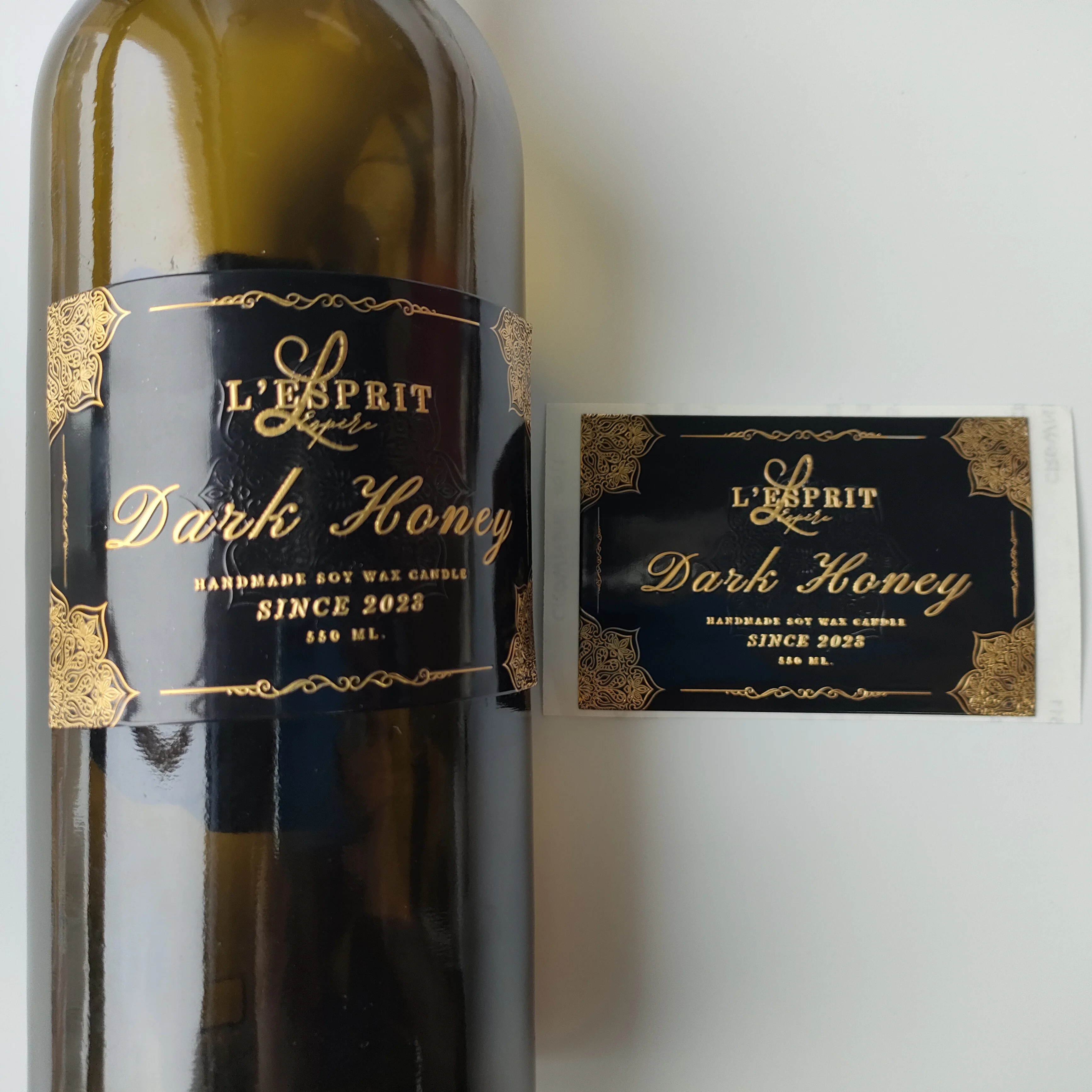 Personalized Wine Bottle Tags Roll Paper For Glass Bottles Foil Wine Labels