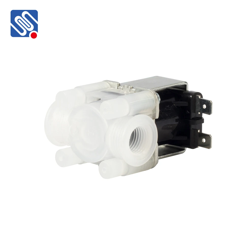MEISHUO FPD360K type NO NC DC12V 24V 36V AC110V 220V plastic valve NPT 1/4 internal thread inlet and outlet water solenoid valve