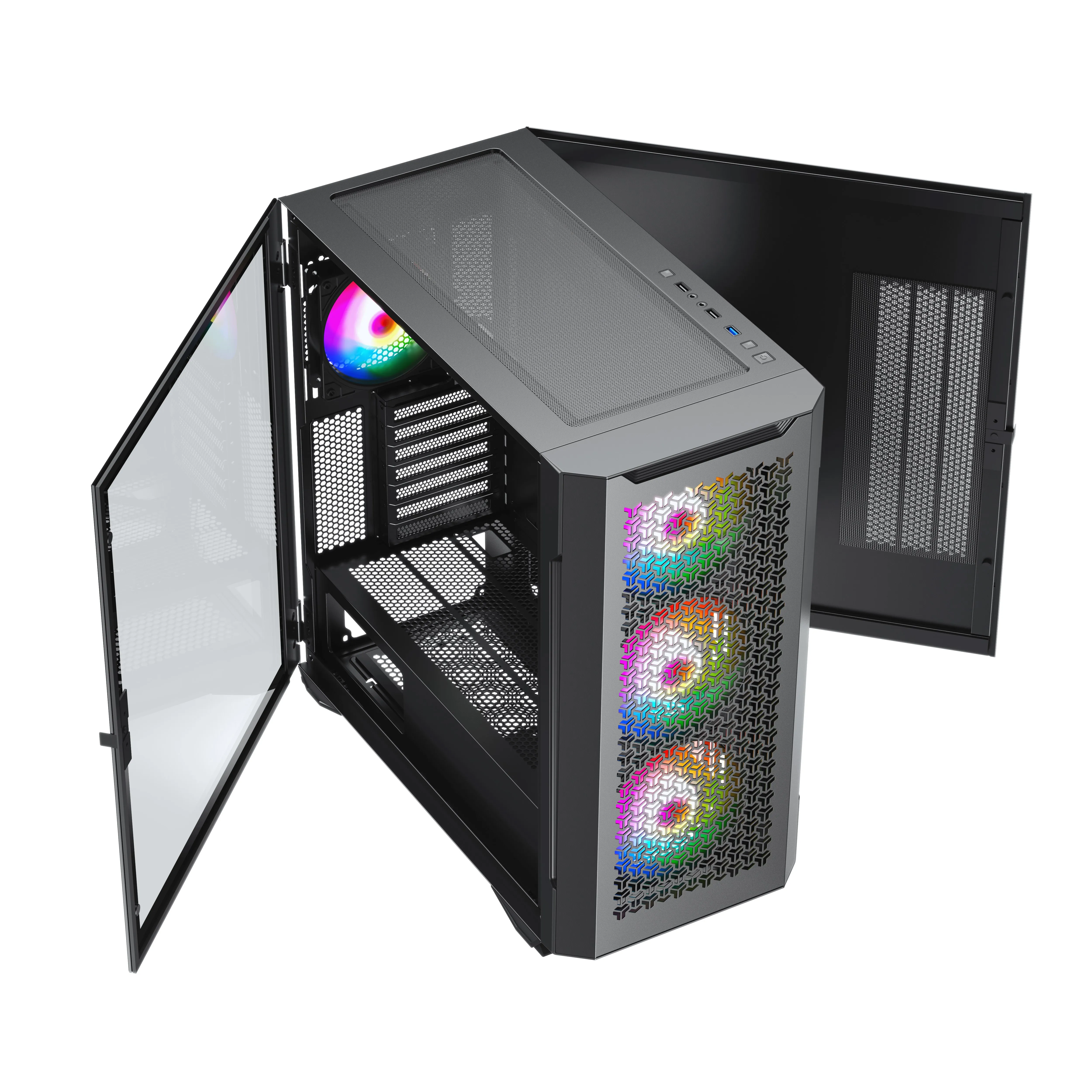 Black Gaming Pc Cases Atx Computer Case For Gaming case