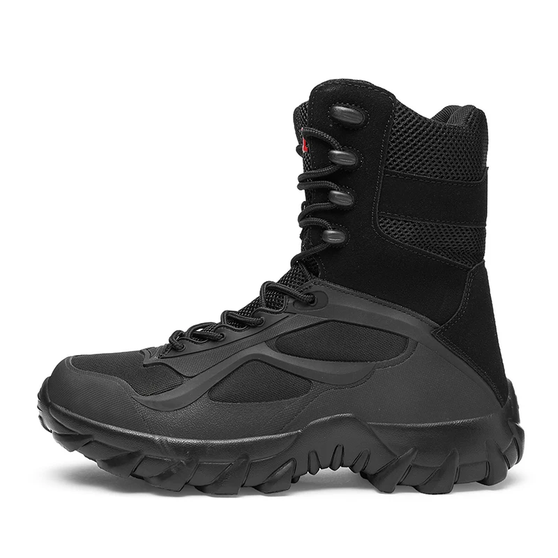 Factory Outlet Middle East Black Sand Colors Long High Cut Top Quality Tactical Combat Boots Cleats Zapatos para Combat