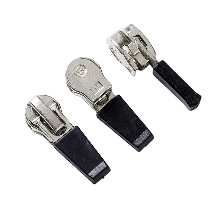 Wholesale auto lock small nickel metal zipper slider