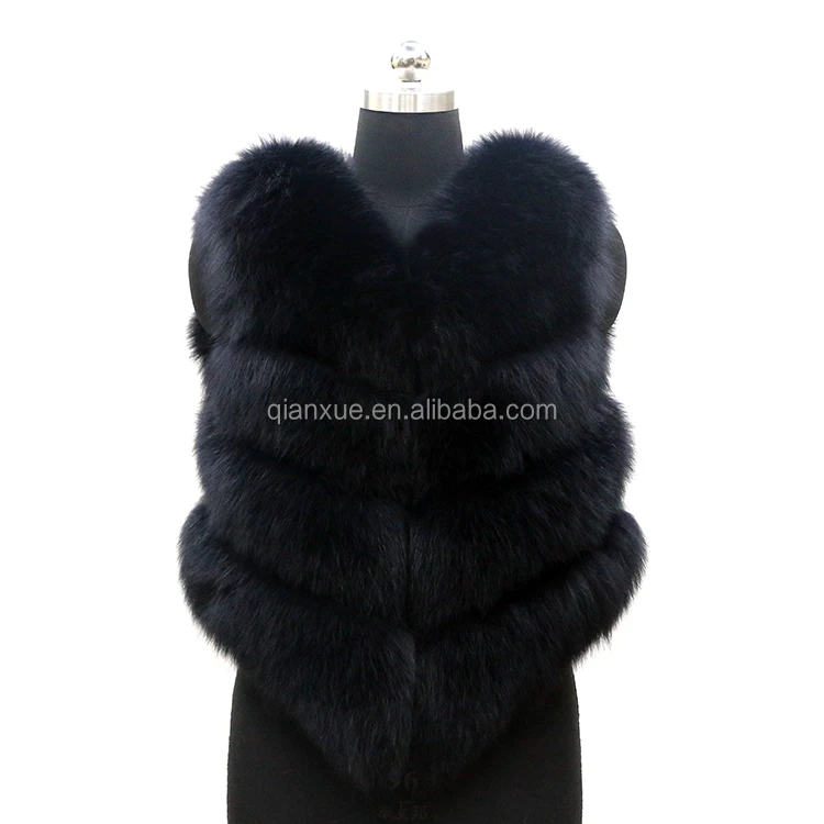 Women Real Fur Vest Coat Luxury Fox Fur Coat Jackets Winter Warm Fur Vest