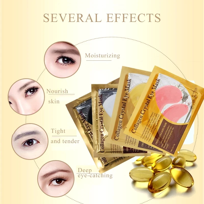 24K Gold Serum for Face Eye Patches Under Dark Circle Puffiness Anti-Aging Wrinkle Collagen Eye Mask Eye Pads