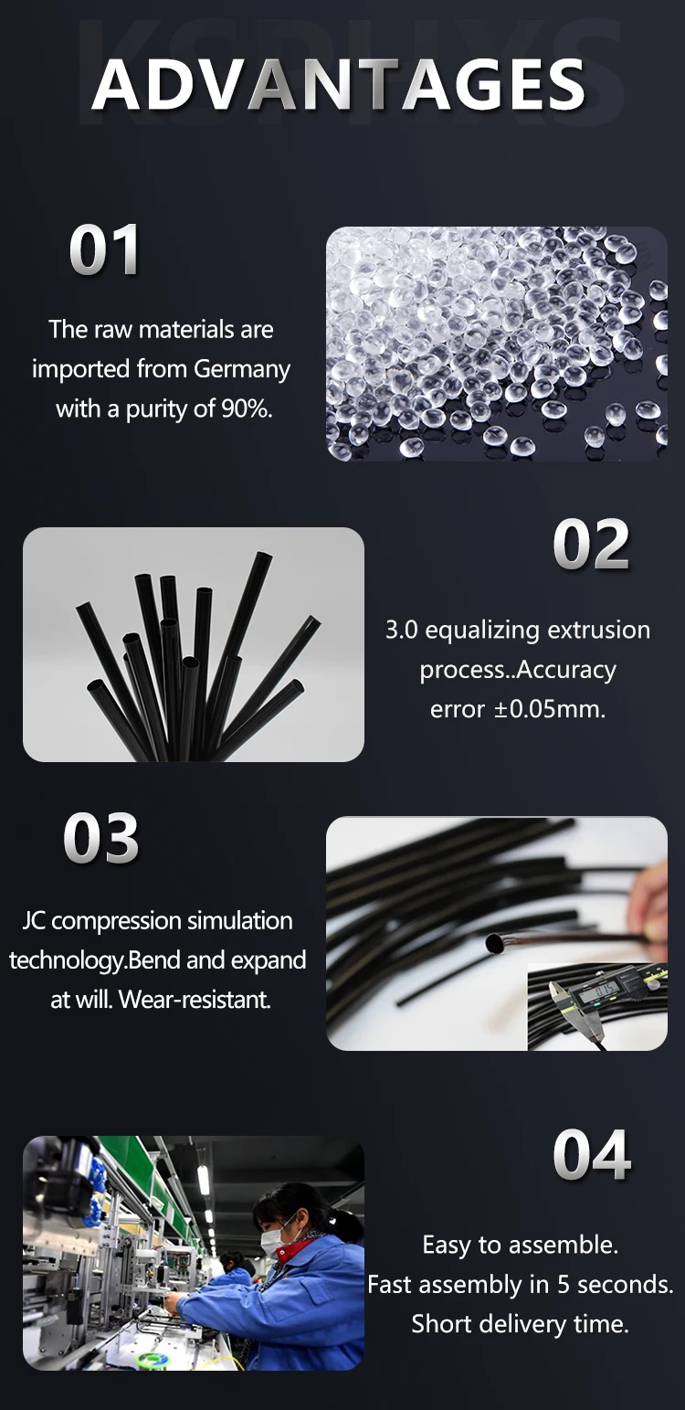 High Pressure  Black TPU Medical Grade Flexible Hose