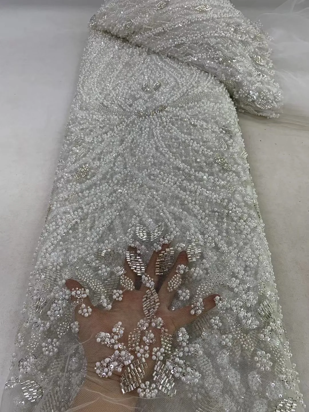 Golden supplier floral lace fabric brown african lace fabric 5 yards lace fabric for women wedding dress for party