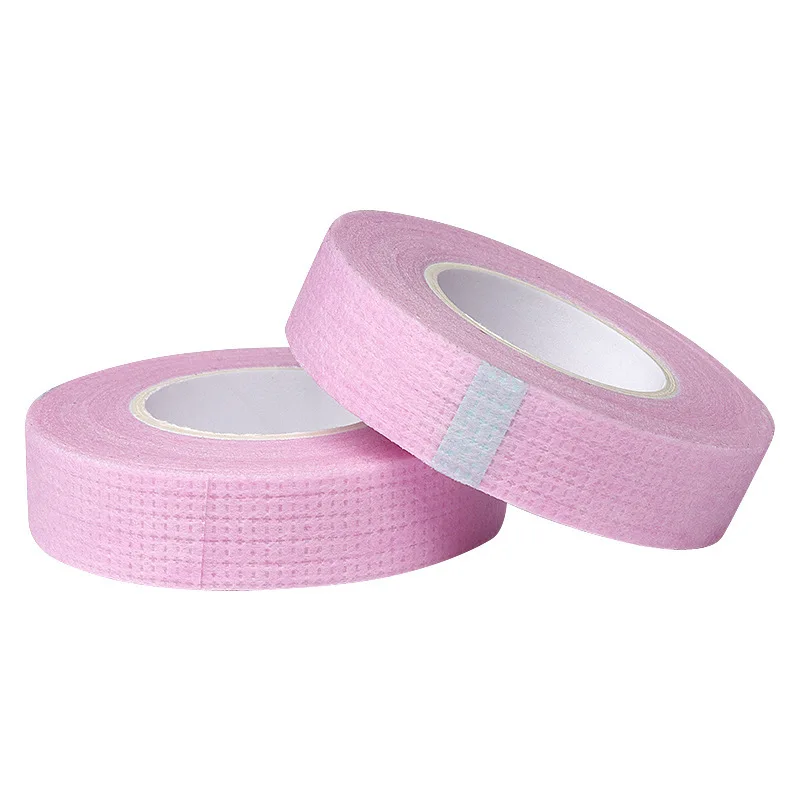 Breathable Lash Adhesive Tape Medical Micropore Fabric Color Eyelash Extension Tape Pink Sensitive Silicon Gel Lash Tape