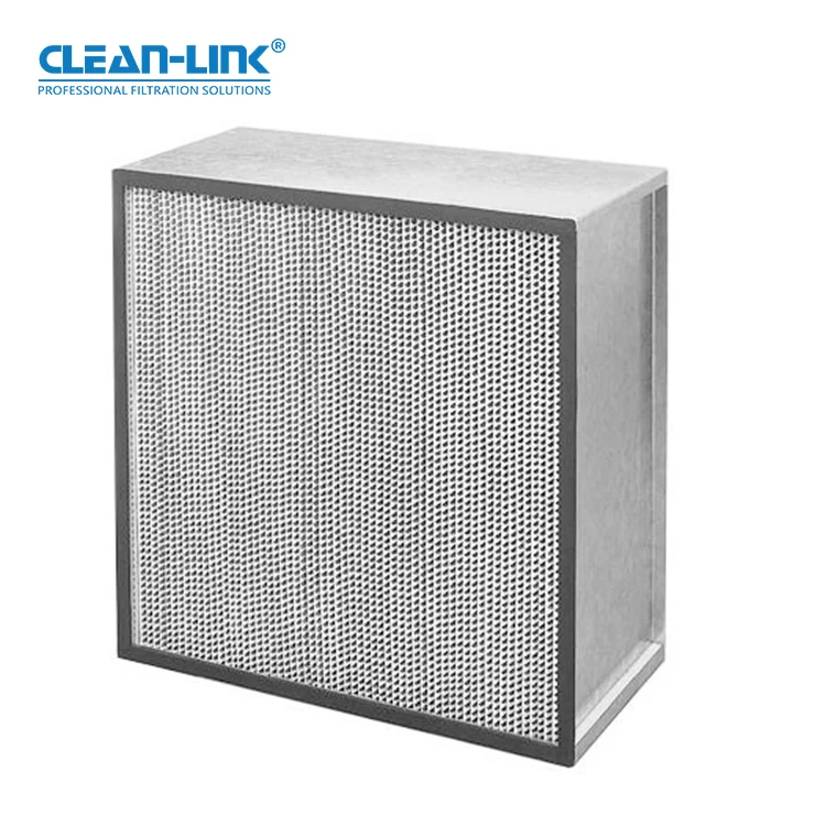Aluminum plate High Temperature hepa filters Deep pleated Separator laminar flow hood H13 H14 hepa filter