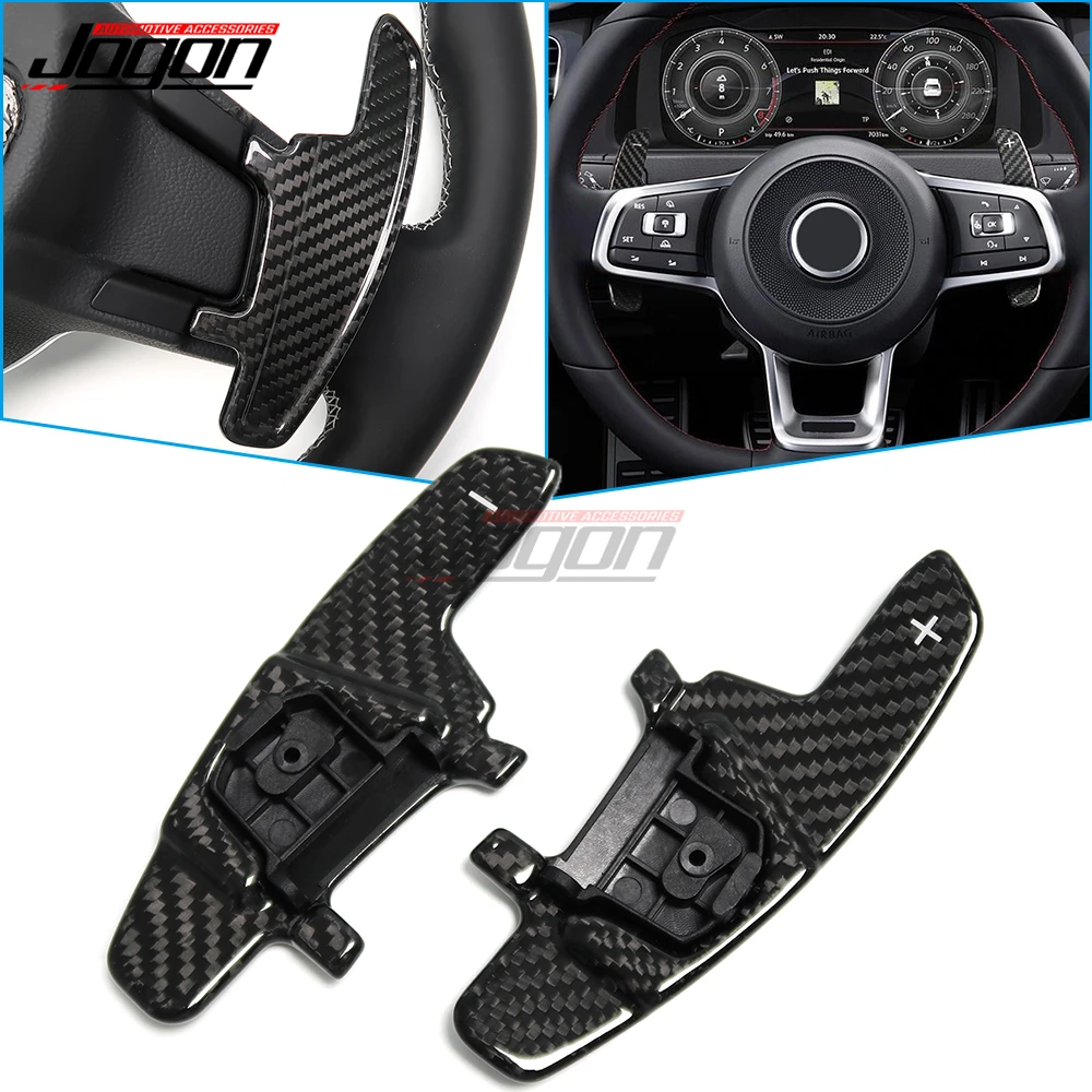 For VW Volkswagen Golf 7 MK7 VII GTI R GTD GTE Golf 7.5 Carbon Fiber Steering Wheel Shift Paddle Shifter Extension Replacement