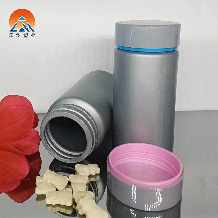 Custom 150/200 ml  plastic PET capsule vitamin supplement pill bottles with screw capping