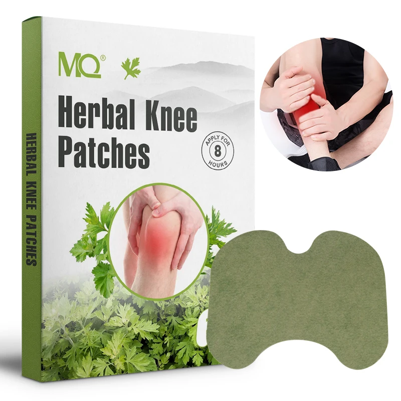 Top product knee patch Chinese herbal knee shape fit wormwood extract plaster for knee joint 12pcs/box
