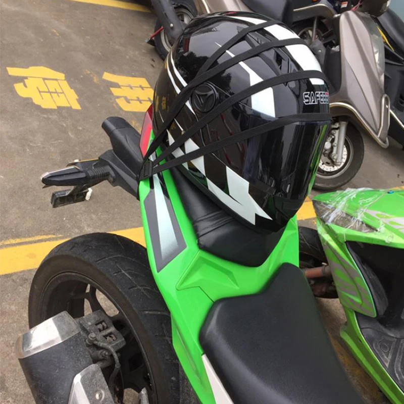 Сетчатый шлем для мотоциклов черный прочный выдвижной багажа Эластичный шнурок с 2