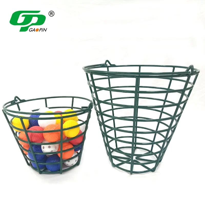 High Quality Stainless Metal Golf Ball Basket Container Holds Contain 50-100 Balls Golf Ball Basket Container For Driving Range