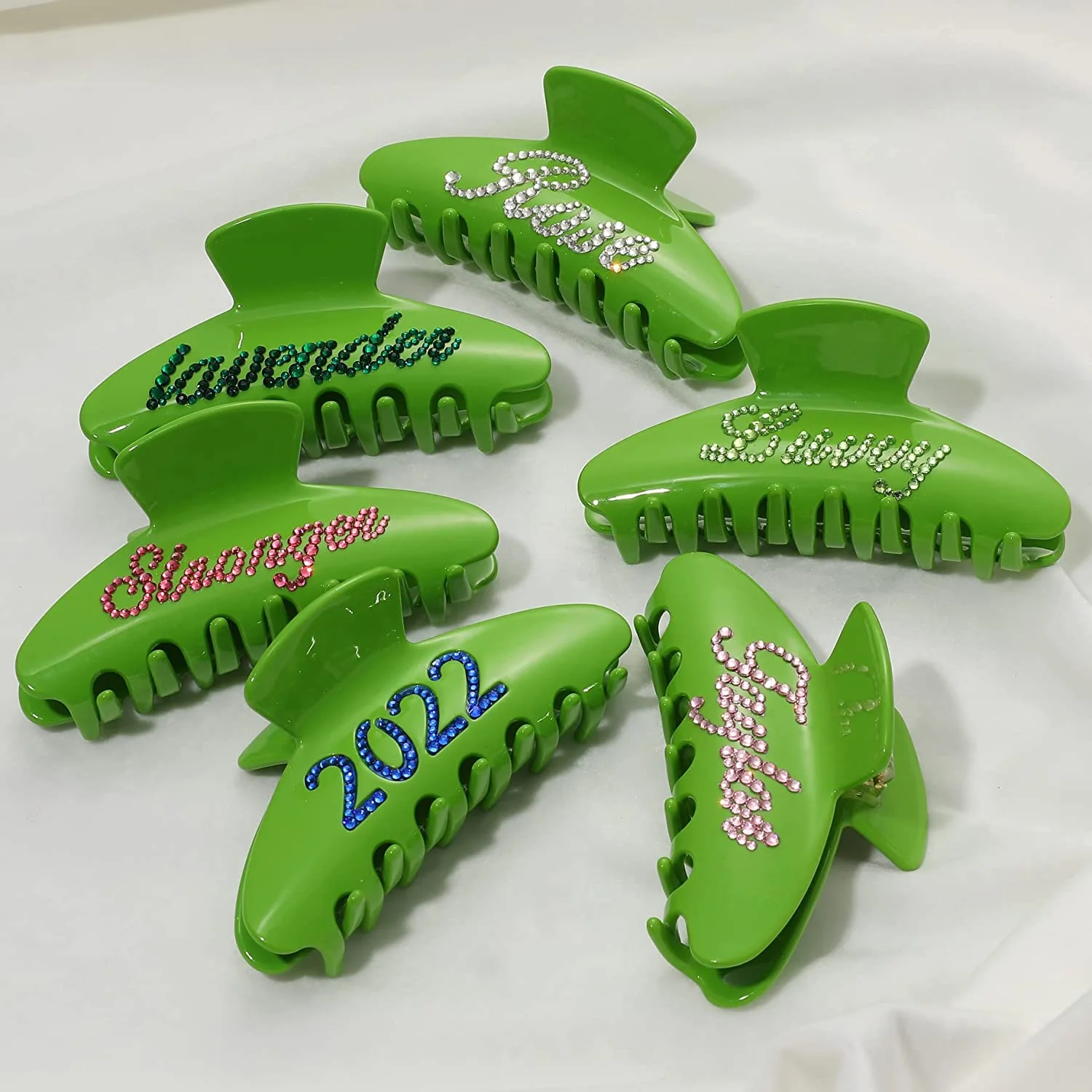 YJL  custom  hair claw clips designer wholesale cellulose acetate rhinestone hair claw clip for women Hair accessories