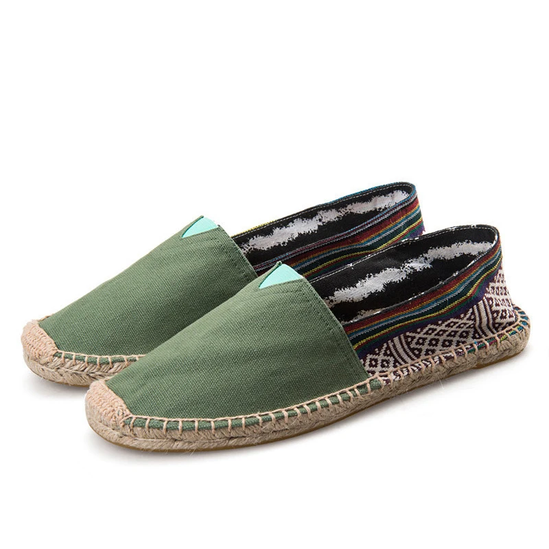 Nicecin новый дизайн легкие эспадрильи с джутовой подошвой женские этническим принтом холщовая обувь