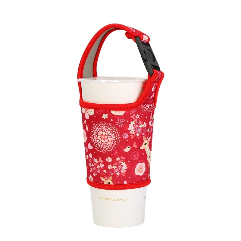 Factory Make Hanging Holder Neoprene Coffee Cup Sleeve  With LOGO In Cooler Bags