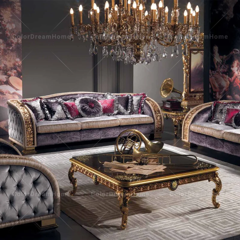 rococo baroque furniture luxury couches Living Room Sofa