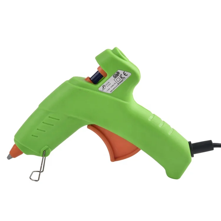 Factory direct supply craft use green hot-melt glue guns pistolet colle a froid 10W with glue sticks