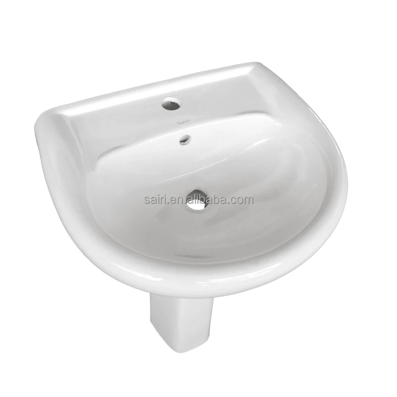 SAIRI white pink blue twyford ceramic wash basin pedestal basin sink