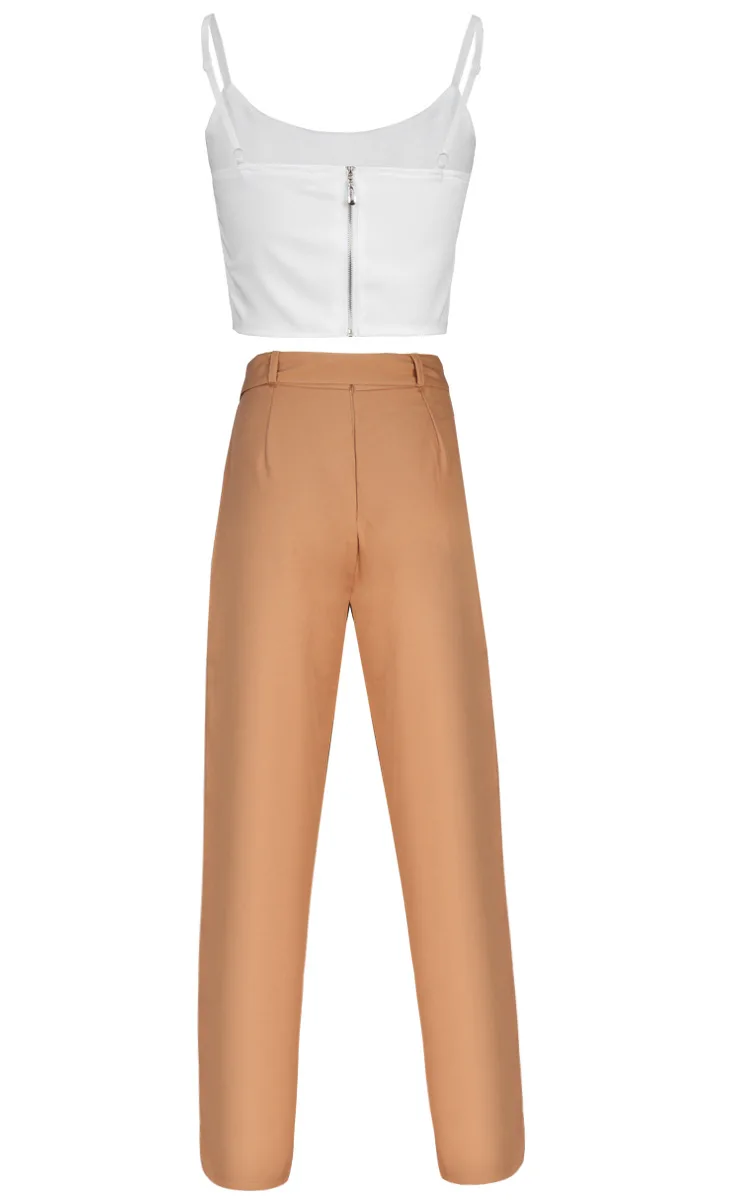 
F10547A Newest ins fashion style stitching shorts and vest two pieces for young girls 