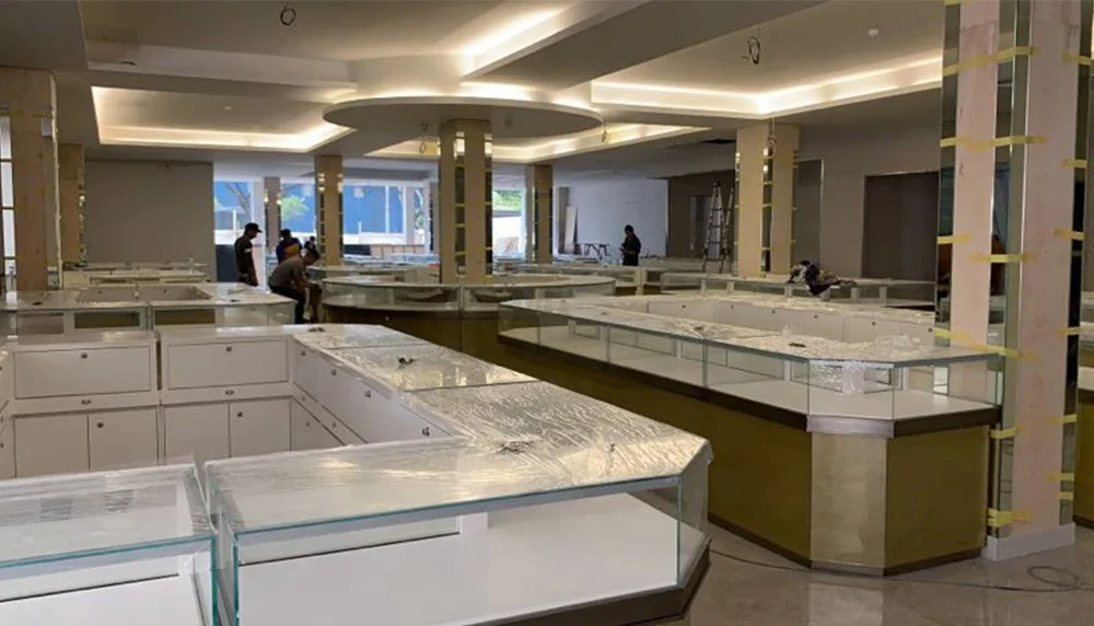 Hot Sale Jewelry Showcase Custom Design Jewelry Furniture Jewellery Display Cabinet 3d Design For Jewelry Store