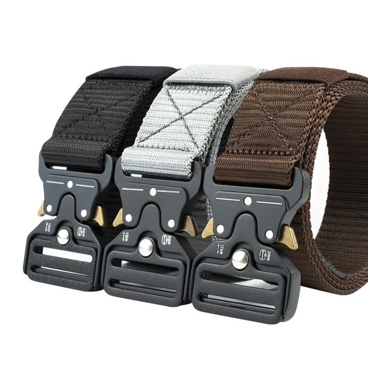 Custom Nylon holster tactical belt buckles belt Outdoor Belt Quick release Metal Buckle