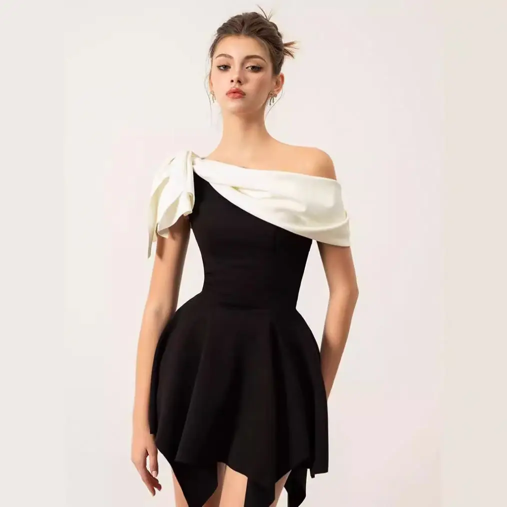 2024 New Arrival Vietnam Design Irregular Temperament Classic Summer Women Traf Casual Elegant Sexy Evening Party Dress