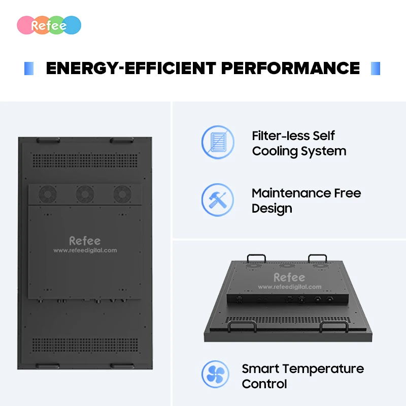 Refee New 55 Inch 5000nit Waterproof Lcd Advertising Player Digital Signage Outdoor Stand Screen Display