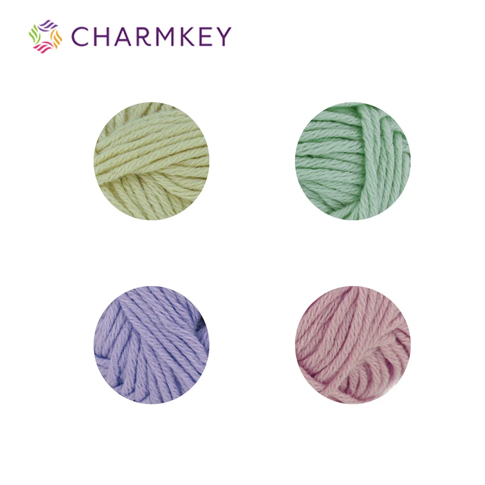 Мягкая удобная трикотажная пряжа Charmkey из хлопка и льна для вязания шапки
