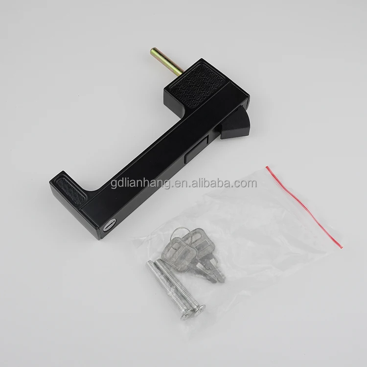 High quality UPVC Black Safety Lock with key Press Alloy Screen Window lock Handle