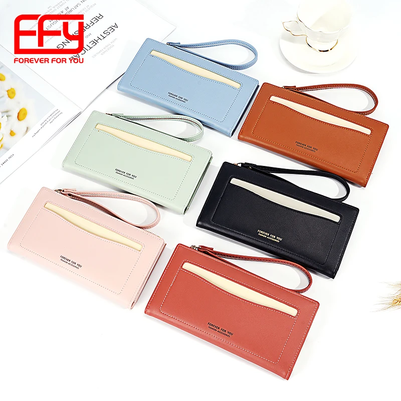 FFY fancy ladies purse Special Long personalized zipper Bi-fold Wallet