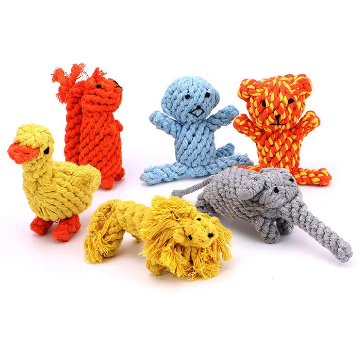 High quality dog toy animal shape cotton rope molar bite-resistant pet toys