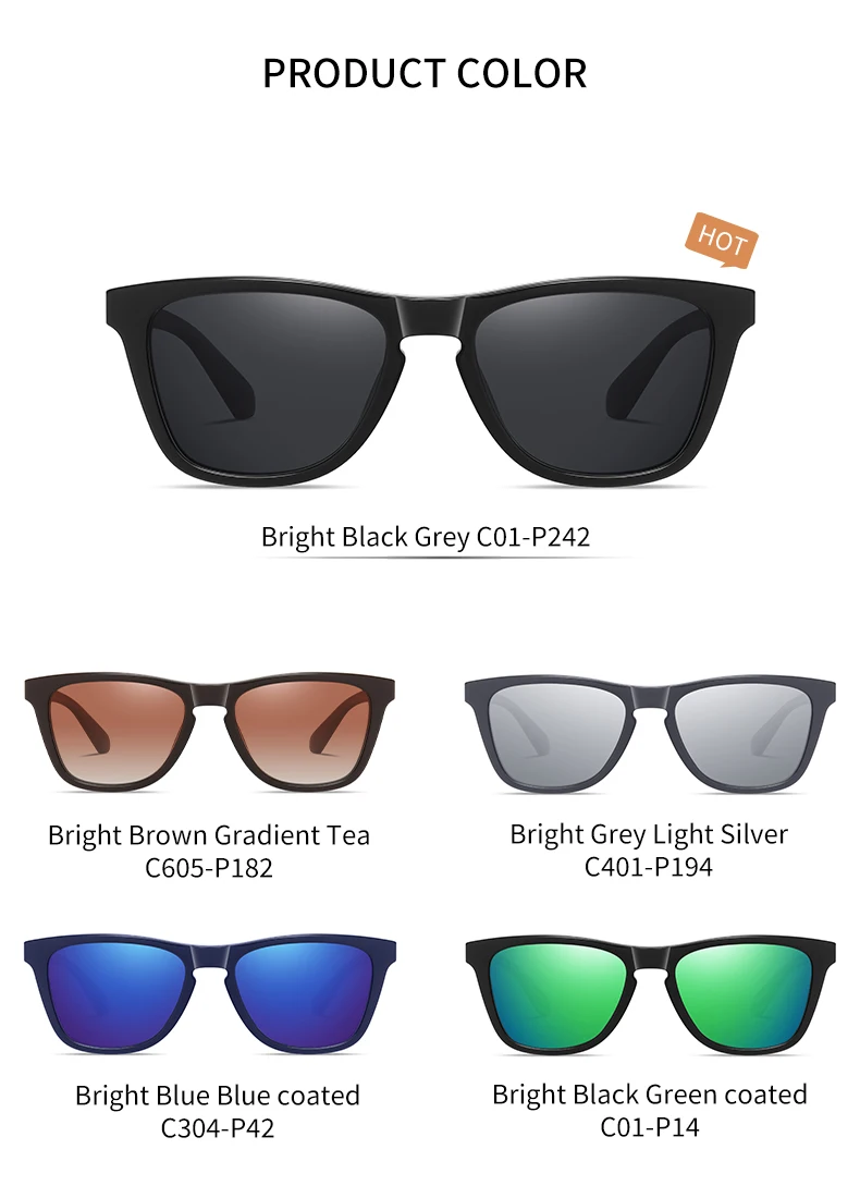 Wholesale Sport Sunglasses for Men Fashion Model Sun Glasses Acetate+TR90 Frame BC9108 Mirror Polarized Sunglasses for Outdoor